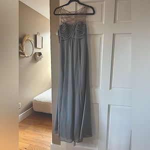 Smoke Grey Bridesmaids Dress | Alford Angelo | NWT | sz 2 | Beaded detail